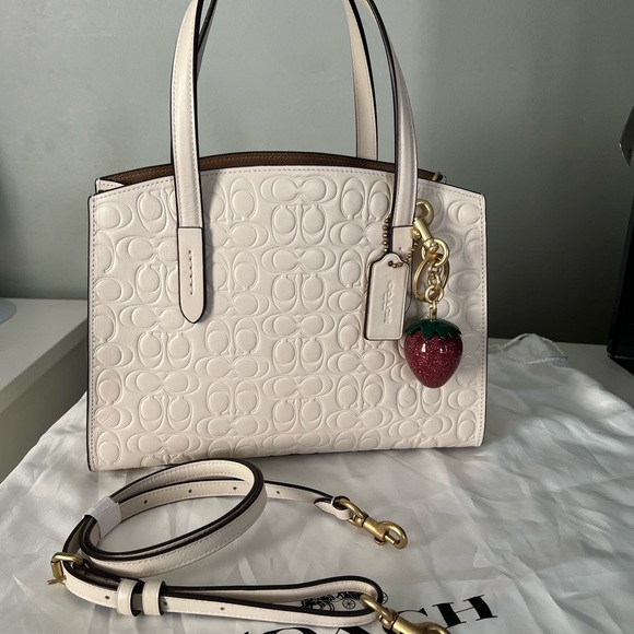 Coach White Embossed Women's Bag - Picture 1 of 9